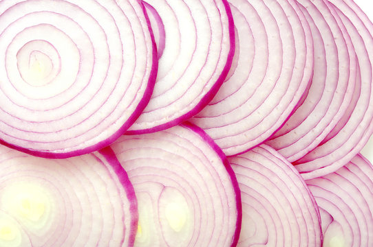 slices of purple onion
