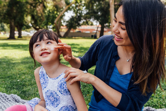 Mother and Daughter at Park