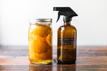 Natural Non Toxic Homemade Cleaning Products With Oranges