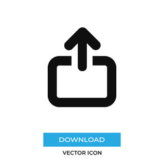 Fototapeta premium Upload vector icon, simple sign for web site and mobile app.