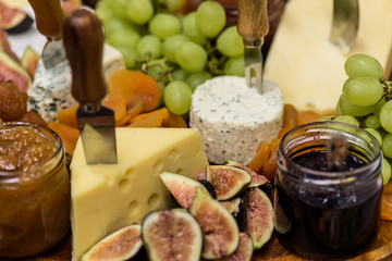 various types of cheese on a plate