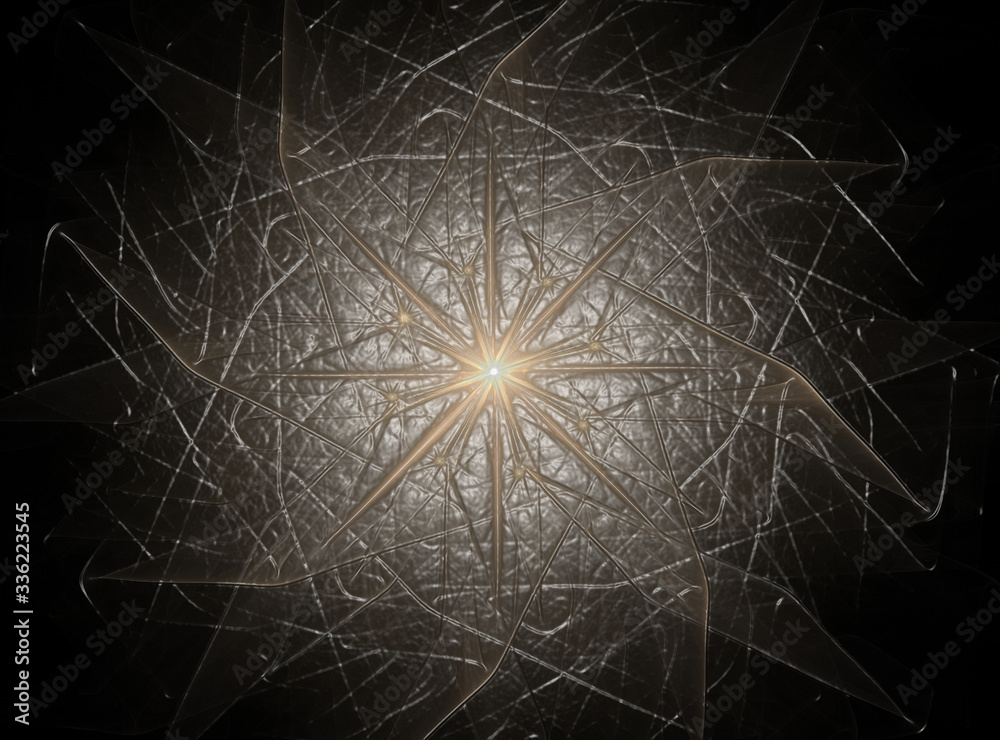 Poster abstract fractal background - computer-generated image. digital art. converging toward the center of
