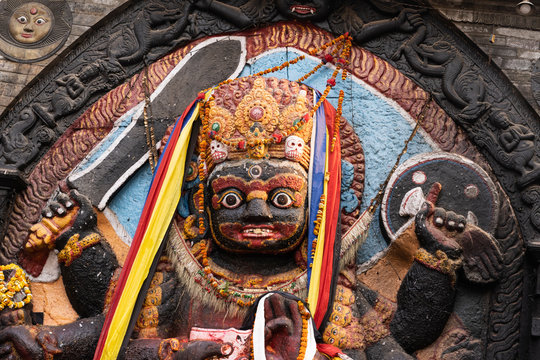 God Kaal Bhairav at Kathmandu Durbar Square in Nepal
