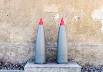 Fototapeta Artillery shells of the Second World War in Gdansk obraz