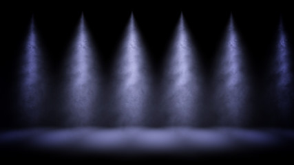 abstract spot lights with fog.