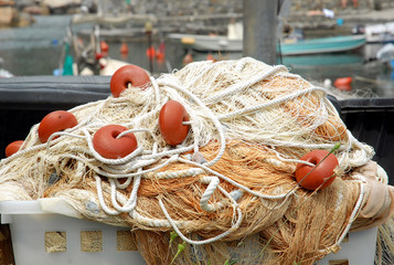Italy - Liguria - Fish nets in Framura