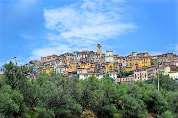 Europe, Italy , Liguria, Perinaldo is a little old historic village 
