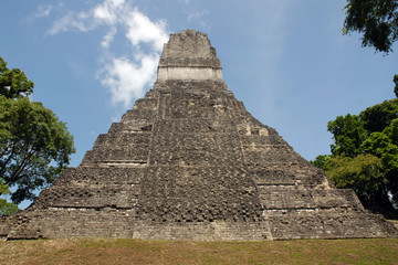 America central , Guatemala - Tikal ruin is the most important archeological unesco heritage site in America 