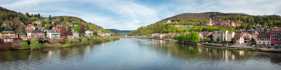 Fototapeta na wymiar Panoramic view of the city of Heidelberg, Baden-Württemberg, Germany