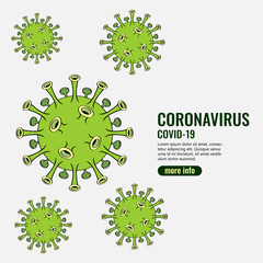 Coronavirus icon. COVID-19. Vector illustration. 