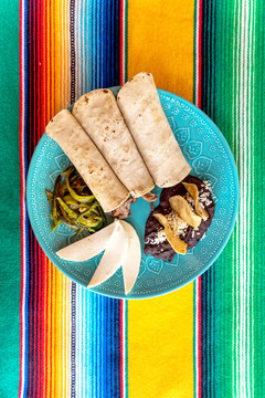Tacos with frijoles