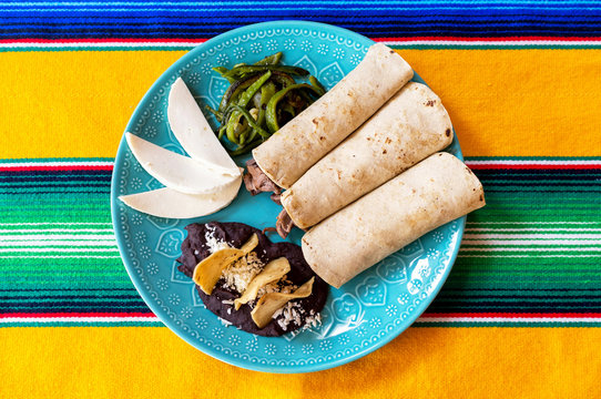 Tacos with frijoles