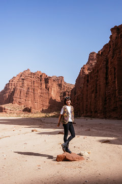 Girl in Wensu Grand Canyon,Xinjiang.China