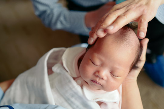 Full moon baby's first haircut