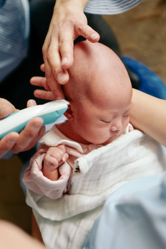 Full moon baby's first haircut