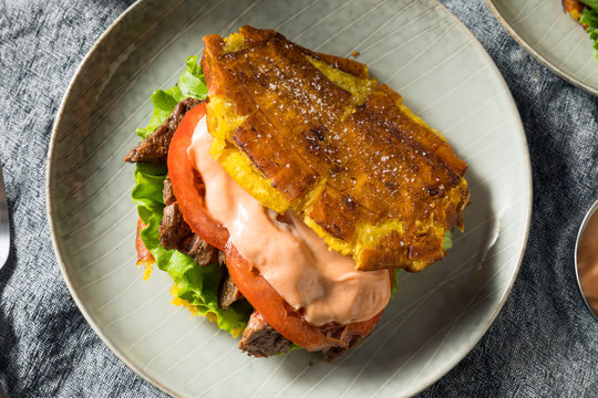 Homemade Puerto Rican Jibarito Steak Sandwich