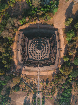 Aerial view of Magelang, Java Central, Indonesia.