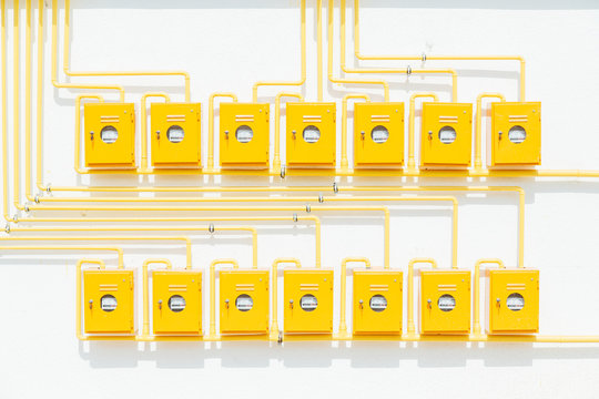Abstract gas pipes