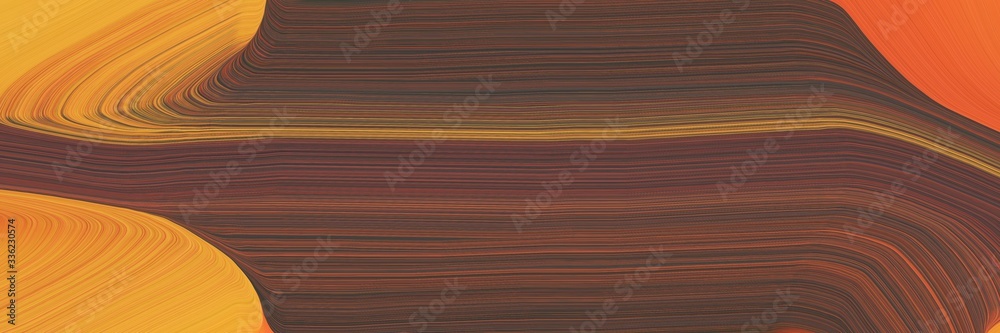 Poster modern futuristic banner background with old mauve, peru and sienna color. smooth swirl waves backgr