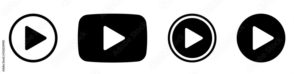 Poster play button сircle. start buttons sumbol. arrow logo. player button flat style. video audio player n