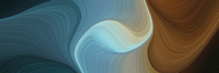 modern landscape orientation graphic with waves. contemporary waves illustration with dark slate gray, pastel blue and slate gray color