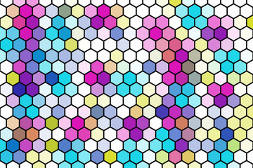 abstract colorful background with pastel honeycomb