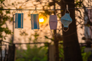 The mask that hangs the clothes rack