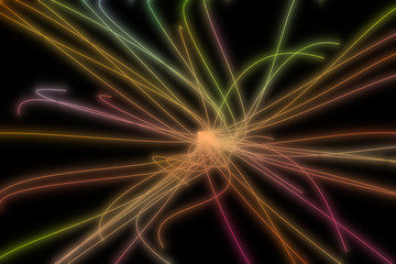 Fototapeta premium abstract fractal burst in energy neon