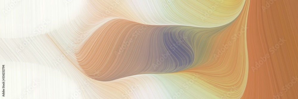 Poster modern futuristic banner with waves. modern waves background design with dark khaki, linen and wheat