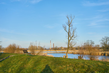 Obraz premium Industrial riverside