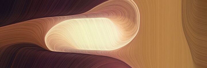 modern dynamic futuristic banner. abstract waves illustration with pastel brown, very dark pink and wheat color