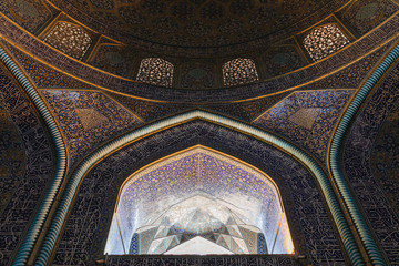 Detail of the ceiling in the Mosque in Esfahan