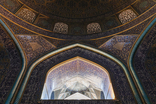 Detail of the ceiling in the Mosque in Esfahan