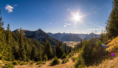 Aggenstein at sunset in the Tannheimer Tal