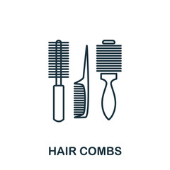 Hair Combs icon from makeup and beauty collection. Simple line element Hair Combs symbol for templates, web design and infographics