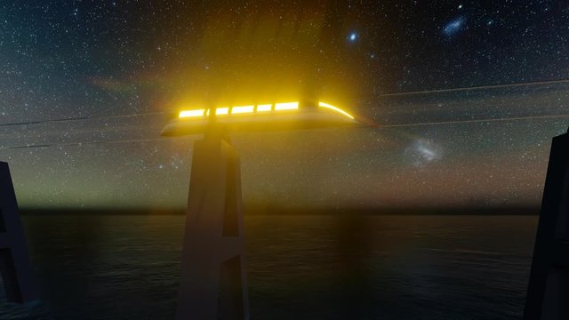 Maglev hyperloop night. Futuristic tunnel. Futuristic night city. Train icon. Futuristic abstract. Modern city. Network icon. Technology icon. High speed. 4k
