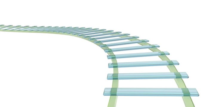 Roller coaster on white background for game background design. Amusement park concept. Entertainment concept. Entertainment theme. Holiday background. Vintage design. Able to loop seanless 4k