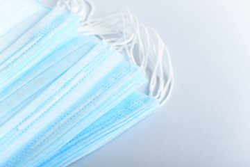 Medical doctor surgery disinfecting mask. Medical stuff face protective equipment sterile mask....