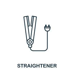 Straightener icon from makeup and beauty collection. Simple line element Straightener symbol for templates, web design and infographics