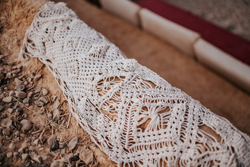 Macrame table runner 