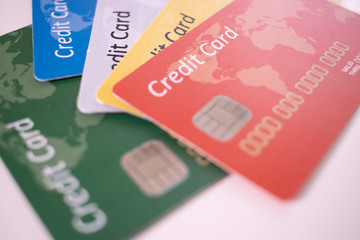 Set Of Color Credit Cards