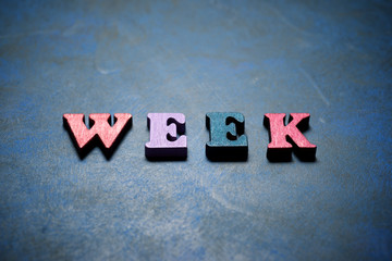 Obraz premium Week word view