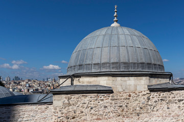 Fototapeta na wymiar Panorama from Suleymaniye Mosque to Istanbul