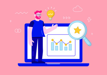 Flat Style Design E-learning Online Course Education Vector Illustration