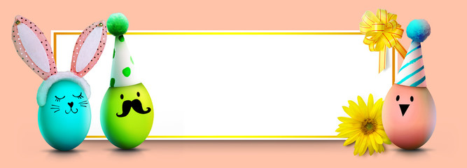 Ostern Kollage mit Osterhase