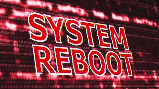 4K System Reboot Corrupted Signal Notification Display
