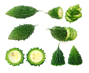 two views of bitter melon