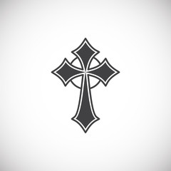 Cross icon on background for graphic and web design. Creative illustration concept symbol for web or mobile app