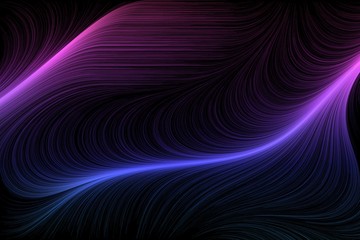 Energetic Abstract Flowing Blue & Purple Lines Background