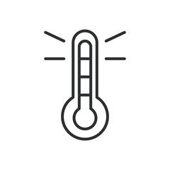 thermometer temperature measure line style